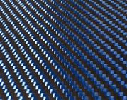Orange Blue Hybrid Carbon Kevlar Fabric , 200GSM Aramid Carbon Mixed Cloth